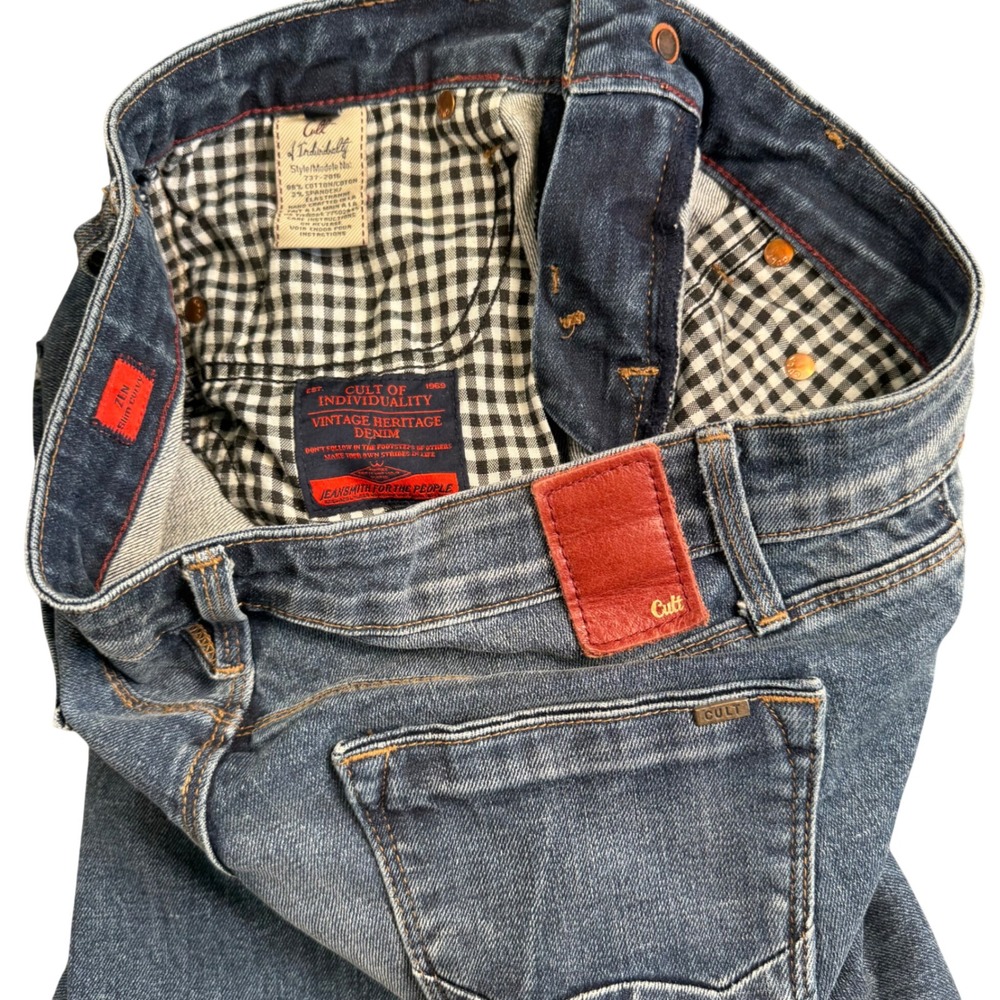 Cult of Individuality Zen Slim Curvy Jeans Womens 30 Distressed Skinny‎ Low Rise